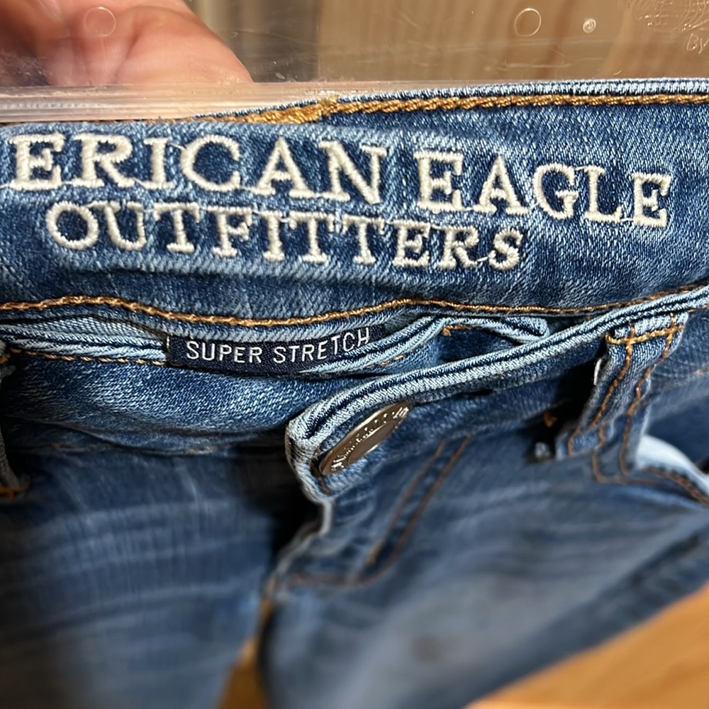 American Eagle Outfitters High Rise Dark Blue Jeans size 4 regular - Picture 4 of 8